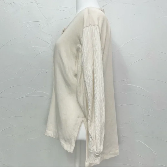 Free People We The Free Back At It Henley In Cream - Picture 4 of 13